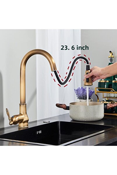 OEM Antique Color Spiral Fountain Kitchen Sink Faucet - Imported