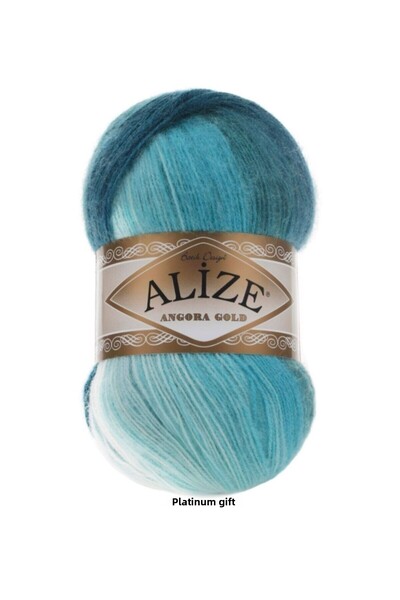 Alize Прежда за ръчно плетене от ангора злато батик, прежда за жилетки, жилет...