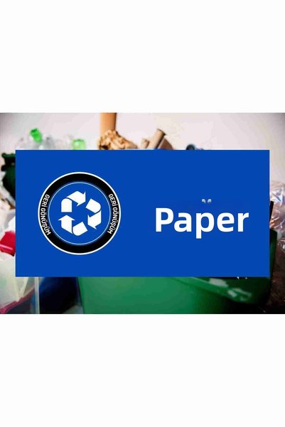 zafrakreklam لوح لافتة إعادة تدوير الورق مقاس 40 × 20 سم من مادة PVC