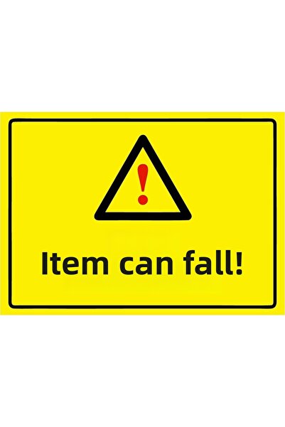 ZiPrinter الأشياء يمكن أن تسقط! لافتة تحذير من مادة PVC مقاس A4 21x30 سم