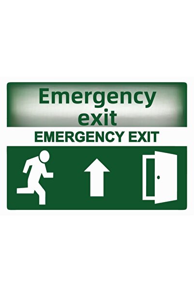 ZiPrinter Emergency Exit Emergency Exit Isg Warning Sign Pvc A4 21X30 cm