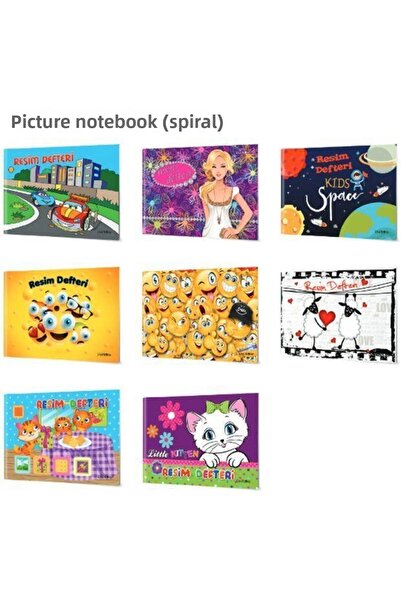 ÇINAR DEFTER غلاف كرتوني من نوع سينار مقاس 24×34 سم، 15 ورقة، دفتر رسم حلزوني