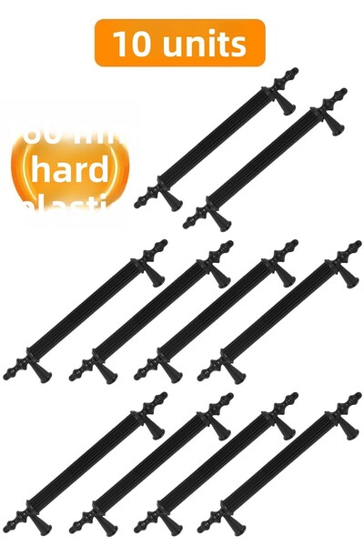 Badem10 (PLASTIC HARD) Polavit 160 Mm Mobilier Negru Bucătărie Sertar Dulap Mâner Dulap Mâner Mâner 10 buc