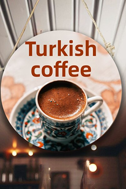 Nod Cafea turcească pentru perete, ușă, panou de bun venit cu două fețe pentr...