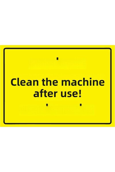 ZiPrinter قم بتنظيف الجهاز بعد استخدامه، لافتة تحذير من مادة PVC مقاس A5 15×2...