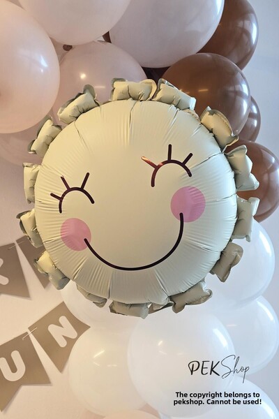 PEKSHOP بالون ريترو صن فويل 51x54 سم