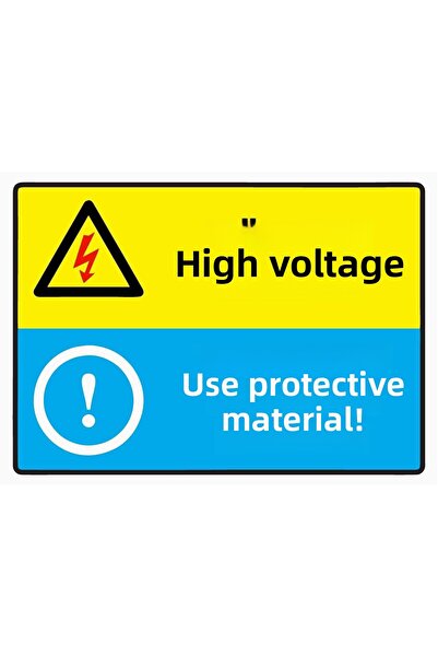 ZiPrinter استخدم مادة واقية عالية الجهد! لافتة تحذير من مادة PVC مقاس A3 30x4...