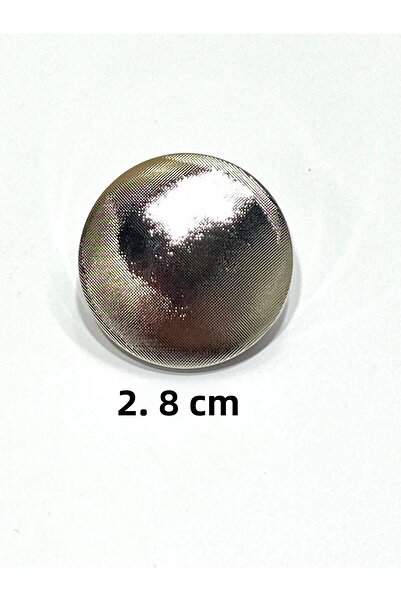 karantuhafiye Σετ κουμπιά καμπαρντίνας 6 τμχ Μεταλλικά /2,8 εκ. Ασημί