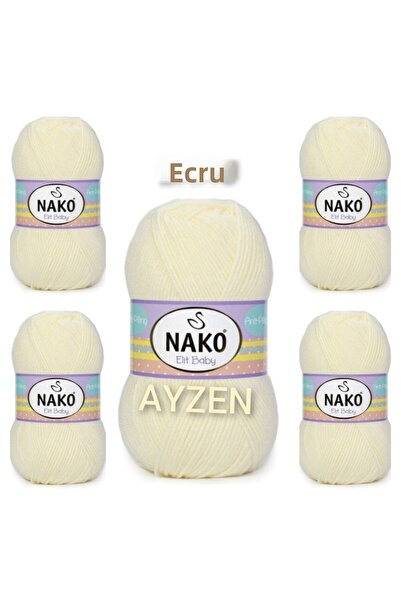 NAKO Ελίτ Μωρών Χειροποίητο Νήμα 5 Τεμάχια (100γρ X 5 Τεμάχια)