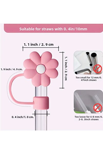 Buycobox 1 Pcs. Stanl. Dustproof Silicone Pipette Tip Caps, Floral Pattern Stopper for 10mm Pipettes