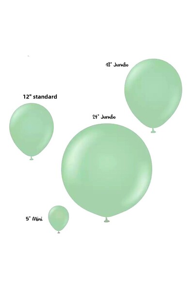 Kalisan Retro Balloon - Winter Green 12 Inch 10 Pieces