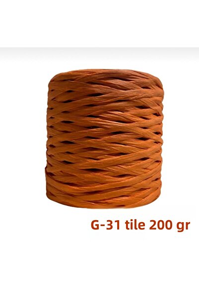 Belomia Home Collection الرافيا قبعة الرافية، حقيبة، حبل ورقي G-31 بلاط 200 غرام