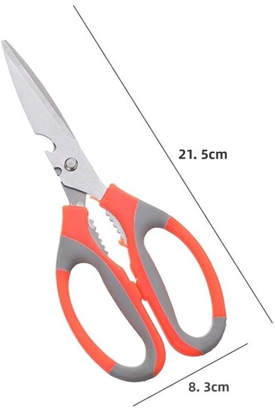 Hane216 Multi-Purpose Kitchen Scissors, Colorful Ultra Sharp Fish, Chicken, M...