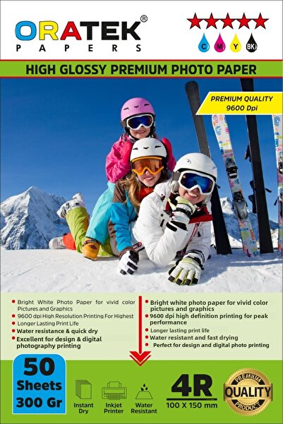 ORATEK Canon Pixma GI-40 GM4040 Hârtie foto 10X15 cm Premium lucioasă 300 gr ...