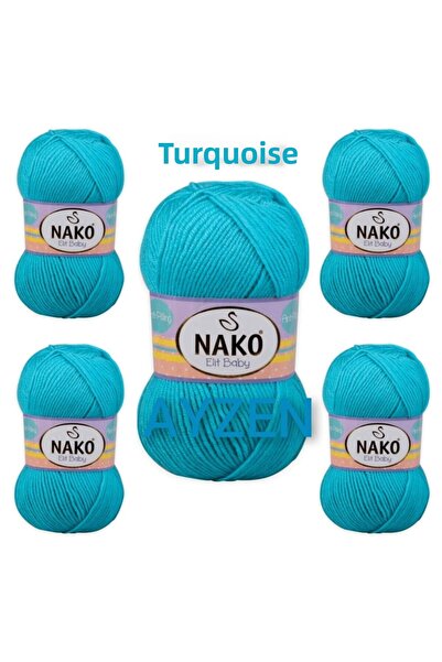 NAKO إيليت بيبي خيط الحياكة اليدوي 5 عبوات (100 جرام × 5 قطع)