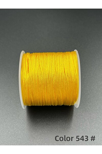 Ebruli Boncuk 0,8 mm frânghie galbenă pentru parașute Culoare 543 Accesoriu pentru realizarea de bijuterii (100 de metri)
