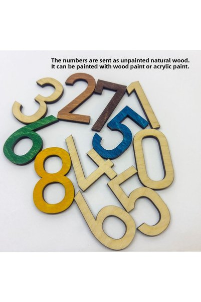 MapofX Wooden Figures – 0-9 Set – Natural and Durable