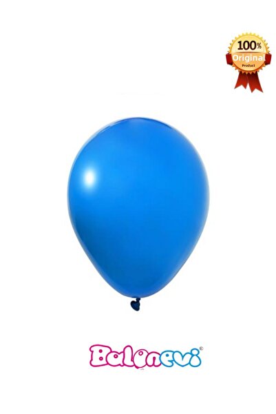 BalonEvi Blue 12'' Printed Balloon - Pack of 100