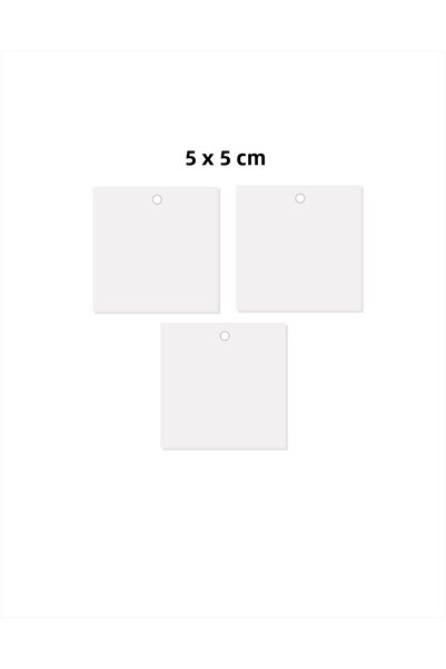 DERELİ MATBAA Etichetă Bristol Carton 1000 bucăți 5x5cm 4mm Loc de fixare a firului mijlociu