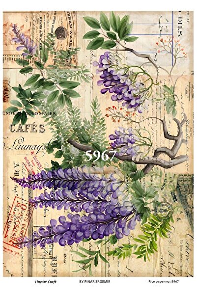 LİNEART ورق ديكوباج نحاسي - L5967، 29x42 سم