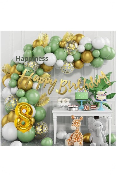 BİDOLUMUTLULUK Mold Green Birthday Set Party Entertainment