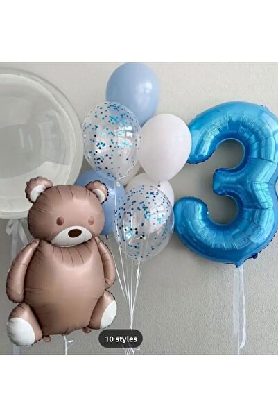 DÜVENCİ TİCARET ΧΑΡΙΤΩΜΕΝΟ ΣΕΤ ΜΠΑΛΟΝΙΩΝ ΑΠΟ ΦΥΛΛΟ ΑΛΟΥΜΙΝΙΟΥ ΜΕ ΑΡΚΟΥΔΑΚΙΑ