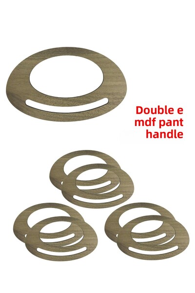 aladepo حقيبة بيضاوية من خشب البلوط MDF مقاس 3 مم - 17 × 10.5 سم (3 أزواج)