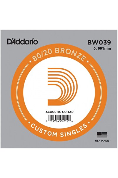 Daddario جيتار داداريو الصوتي 80/20 برونزي فردي .039 - Bw039 جيتار صوتي سلسلة...
