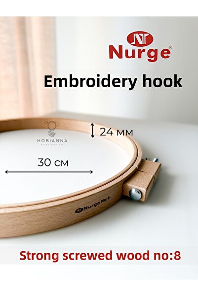 Hobianna Nurge Large Screw Wood Pulley No:8 (διάμετρος: 30cm-πάχος: 24mm)