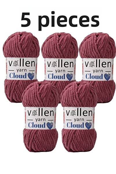 vollen yarn VollenYarn Cloud، حبل بطانية مخملي، حبل محبوك يدويًا، حبل كارديجا...