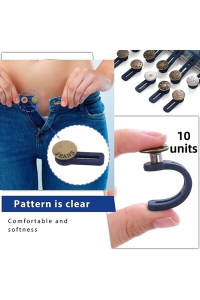 Duffa Метални копчета за дънки, разширители за талия, резервни копчета за дън...