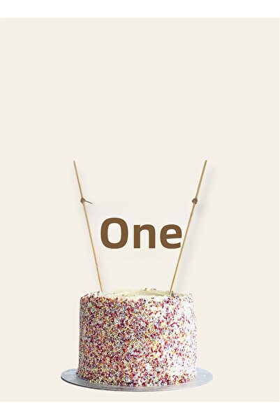 Partifabrik Birthday Cake Decoration Flag