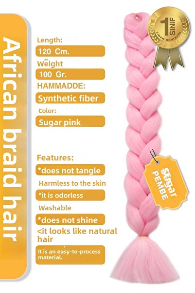 KONAK PERUK Păr sintetic pentru împletitură africană negru Rasta și Box Braid...