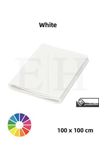 EUROLUXE لباد رقيق أبيض اللون بطول 1 متر - لباد للأنشطة