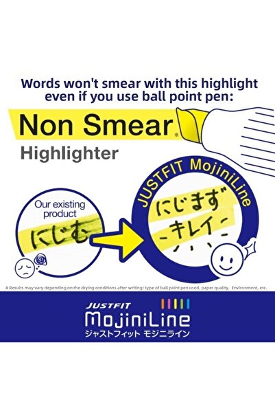 Zebra Justfit Highlighter Pen 5 Colors Mojilıne-5 - Mojilıne-5