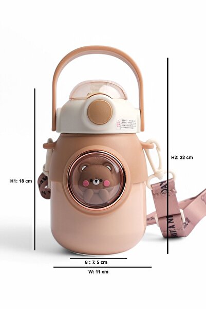 ROSECENTERBAZAAR Thermal Water Bottle Hanging Rope Mini Space Capsule Insulated Bottle (Imported)