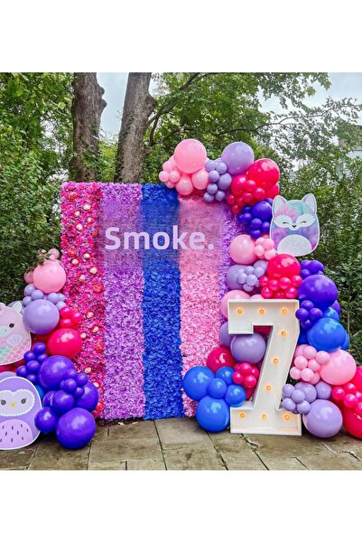 Çemrek Süs Parti مجموعة سلسلة بالونات ملونة باللون الأرجواني والأزرق والأرجوا...