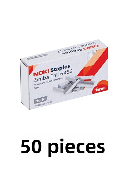 Noki 50 Pieces Small Size Staples No:10 (cu) 1000 Pieces