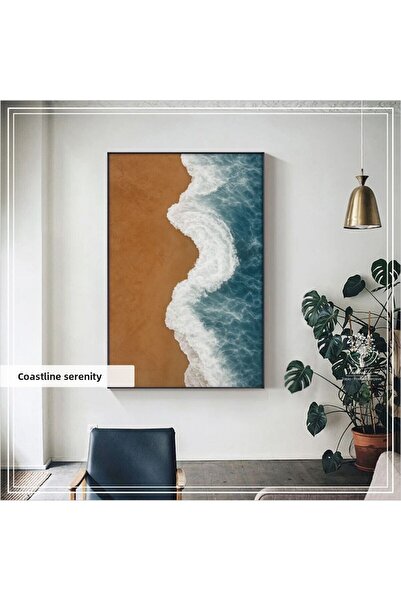 Tablomtr Single Coastline Serenity Table with Metal Frame Real Glass