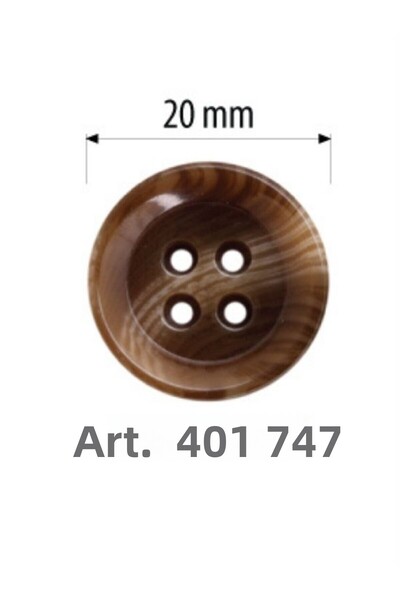 ÖZ-EL AŞ 6 Brown Buttons - 20 Mm, Skirt and Sweater Buttons 401 747