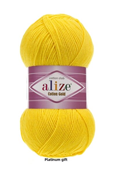 Alize (5 Pieces) Cotton Gold 110 Yellow Hand Knitting Threads Vest Cardigan Thread Weft Sweater Thread