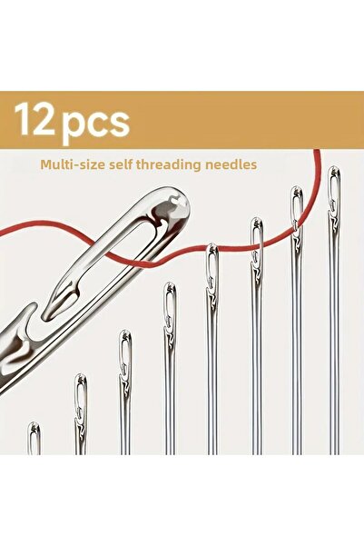 Dream Plus مجموعة 12 إبرة خياطة سهلة الخيوط