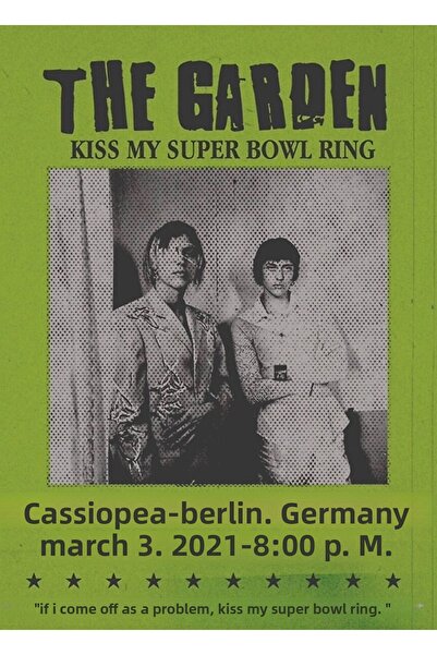 Universal The Garden Band Kiss My Super Bowl Δαχτυλίδι Ξύλινη Αφίσα Διακοσμητική