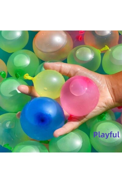 Oyunsal 400 Pieces Water Balloon Vibrant Colorful Mixed Blasting Balloon