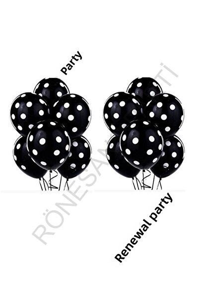 Generic Brand Black and White Polka Dot Balloon 10 Pieces