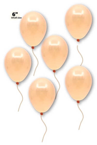 Huzur Party Store Small Mini Size Salmon Colored Macaron Balloon 50 Pieces 6 Inch 15 Cm Party Balloon Soft Color Birthday Decoration