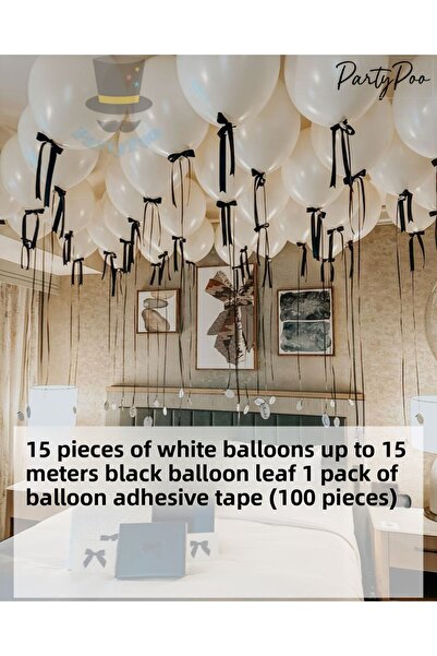 PartyPoo Bride to Be 15 White Balloon Set – Bachelorette and Special Day Part...