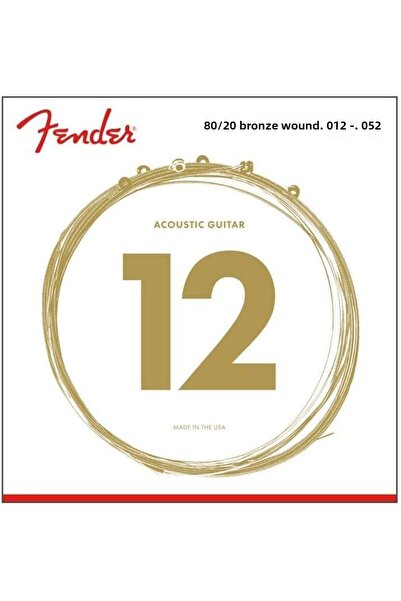 FENDER سلسلة جيتار صوتي 70 لتر 1252 80/20 نهاية كرة برونزية