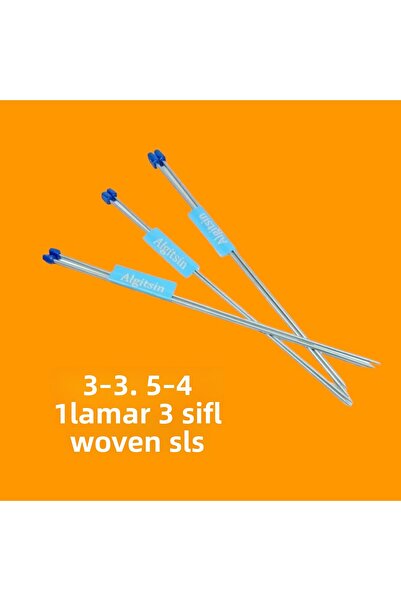 Algitsin مجموعة إبر الحياكة الثلاثية 3--3,5--4 غير مطلية بالتيتانيوم