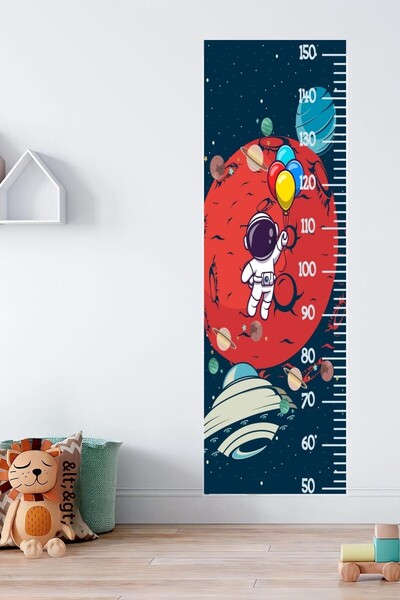 sanatıbedi SPACE THEMED ASTRONAUT HEIGHT MEASUREMENT KIDS ROOM WALL STICKER